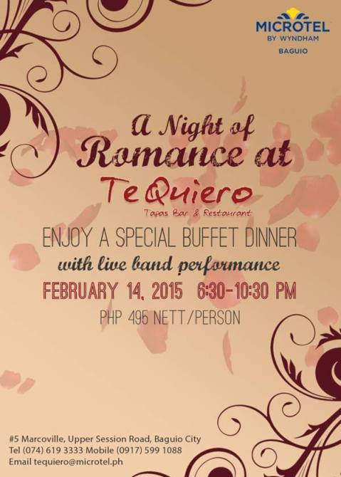 Baguio Te Quiero Tapas Bar and Resto Valentines Special 2015