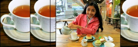having tea at Baguio Teacup and Cake 