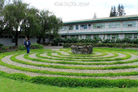 Baguio Mirador Jesuit Villa 2014 Race walking the Knidos Labyrinth