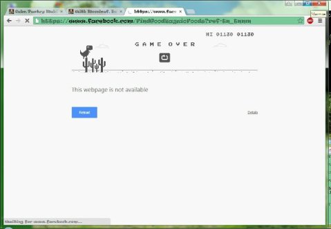 Google Chrome no internet dino game 2015