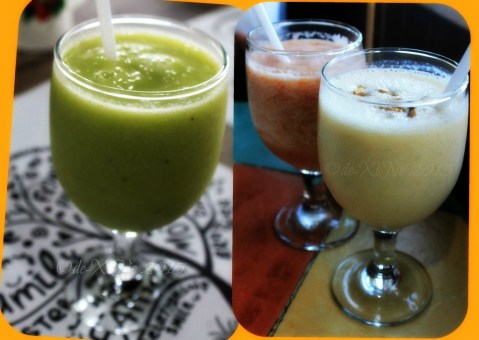 Baguio Calajo Foodhouse drinks - banana celery, tomato rush and nutty apple 2015