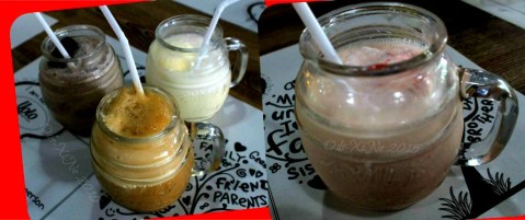 Baguio Calajo Foodhouse vanilla, strawberry, oreo vanilla and rootbeer shakes 2015