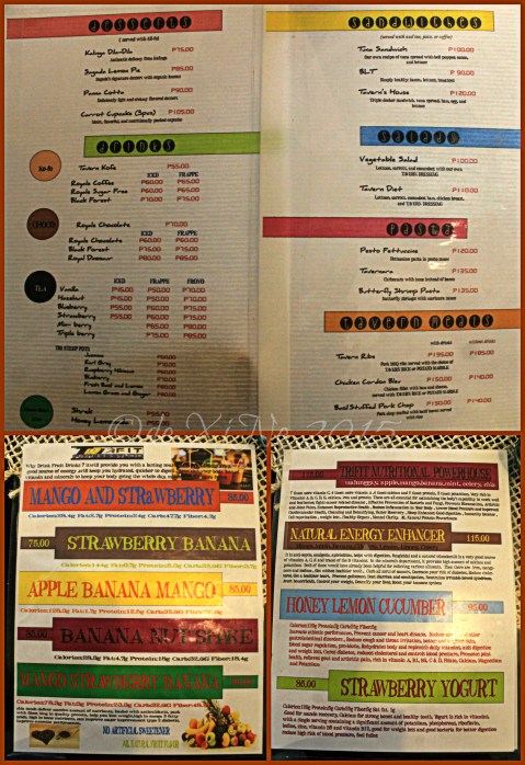 2015-06-06 Baguio Kofe Tavern menu
