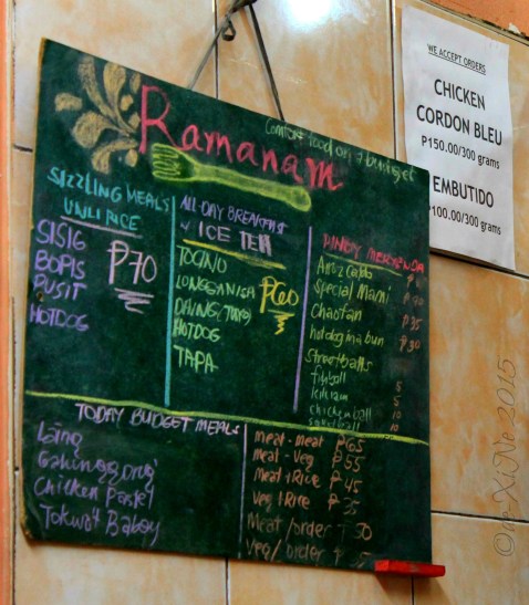 Baguio Ramanam eatery 2015 Baguio Ramanam eatery 2015 menu
