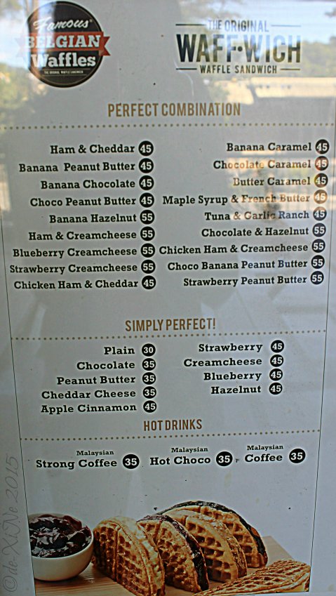 2015-06-15 Baguio Belgian Waffles menu