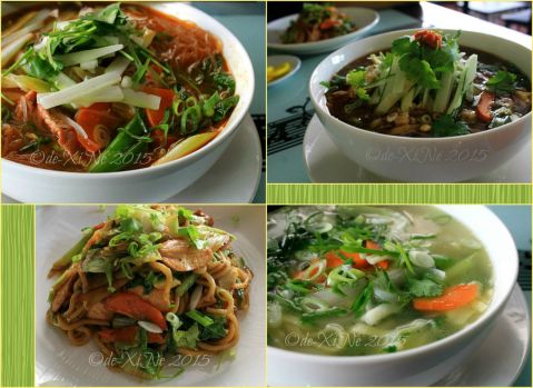  Baguio Noodle King Eatery spicy sour pork noodle, savory braised noodle, chicken chow mein, aromatic noodle