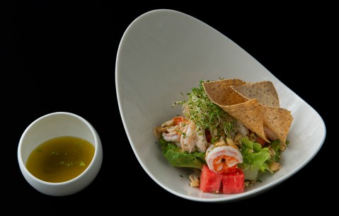 2015-09-30 Baguio Le Monet Hotel shrimp and watermelon salad