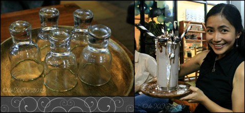 2015-11-10 Baguio Pandora's Box Tavern Cafe (6) diabeetus in a Viking sized mug and the gold rimmed shot glasses