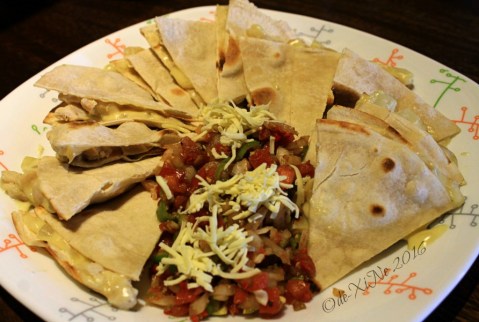 2016-01-25 Baguio One Piece Restaurant Chef Andrew smoked chicken quesadilla