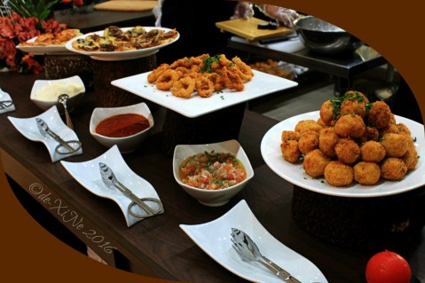 2016-01-28 Baguio Heritage Buffet Restaurant at Heritage Mansion appetizers bruschetta, croquettes, calamari