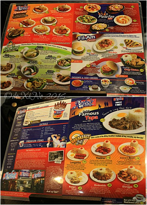 Baguio Rufo's Famous Tapa 2016 2016-02-07 Baguio Rufo's Famous Tapa menu (1)