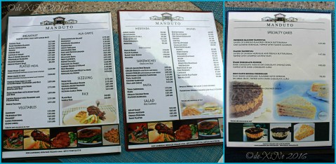 Baguio Manduto Restaurant at Pinewoods Golf and Country Club 2016 Baguio Manduto Restaurant at Pinewoods Golf and Country Club menu