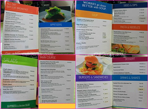 2016-03-28 Baguio Bay Leaf by Cris 'd Cuisine menu