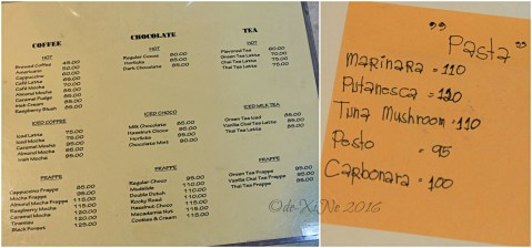 2016-03-30 Baguio Stash Cafe menu