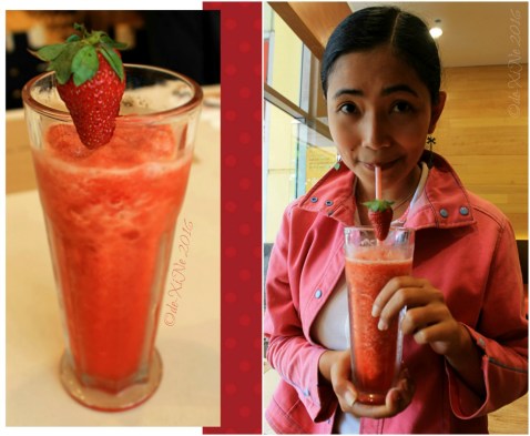 2016-06-11 Baguio Pancake House Sm strawberry tea smoothie and me