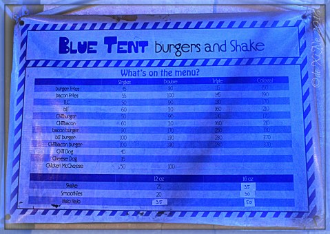 2016-06-12 Baguio Blue Tent Burgers and Shakes menu