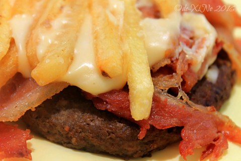 Baguio Blue Tent Burgers and Shakes 2016 2016-07-26 Baguio Blue Tent Burgers and Shakes close up of bacon burger