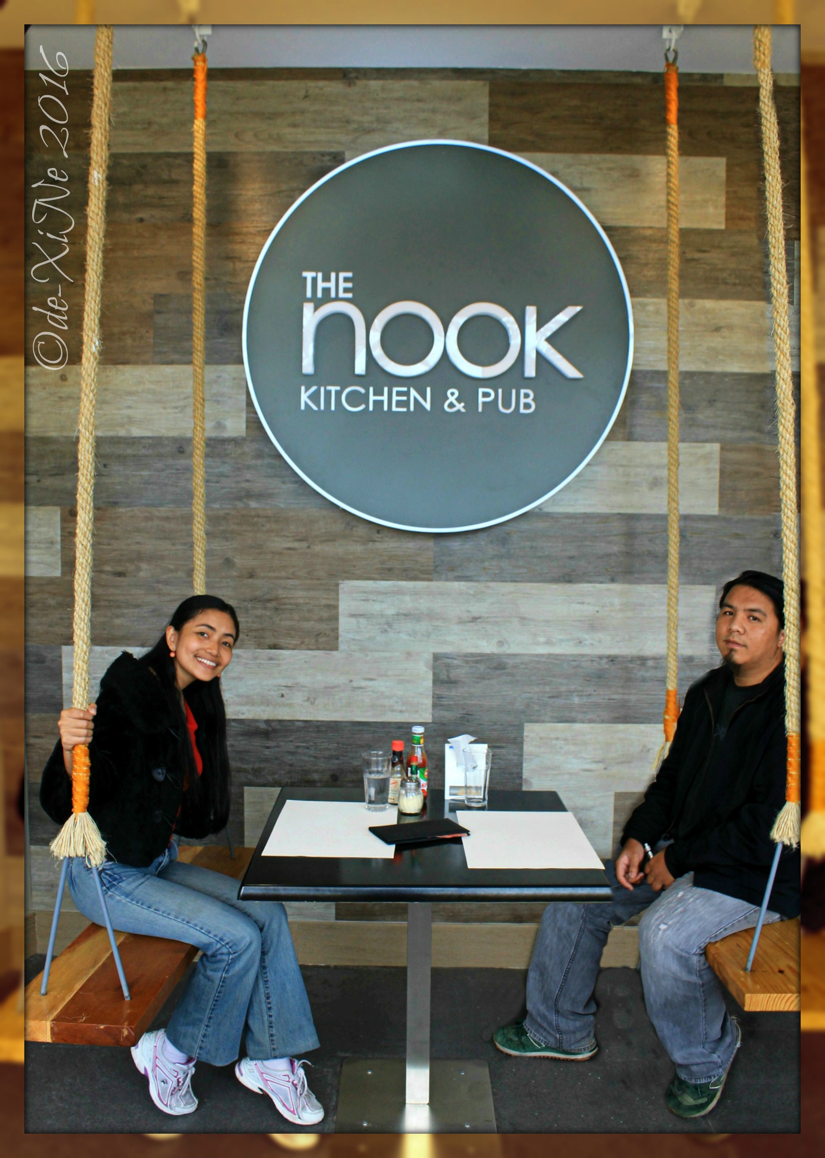 Baguio The Nook Kitchen & Pub at LeFern Hotel II at the swing seat table of The Nook restaurant