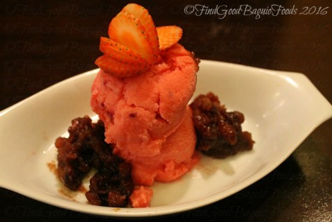 La Trinidad metro Baguio Yasuragi Japanese Cuisine strawberry ice cream with Japanese red beans