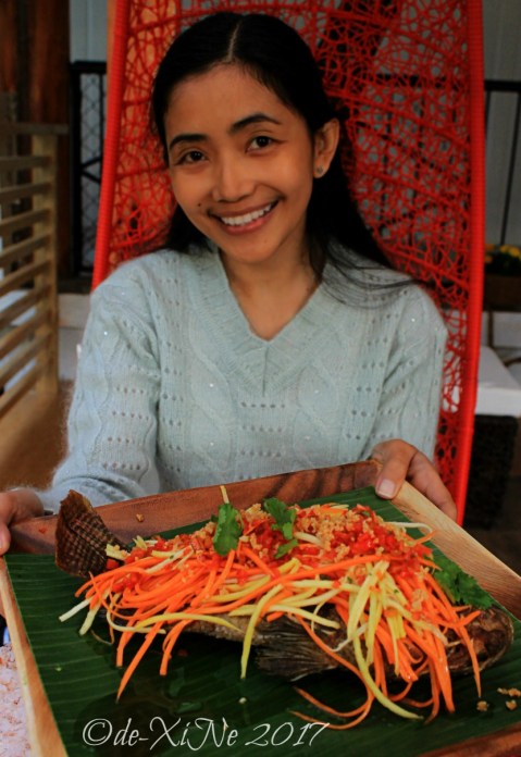 Baguio Decades Fusion Restaurant and After Hours Joint 2017 Baguio Decades Restaurant fried tilapia with green mango salad