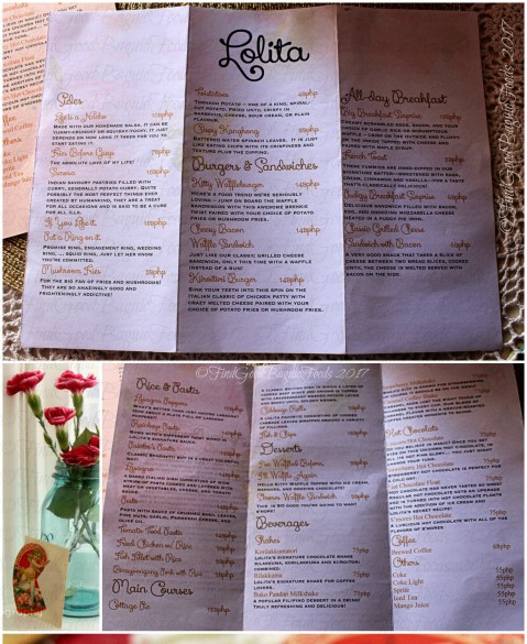 Baguio Lolita Bistro Cafe 2017 Baguio Lolita Bistro Cafe menu