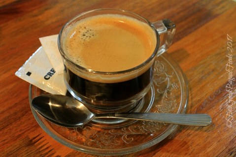 Baguio Batobato Plate brewed coffee