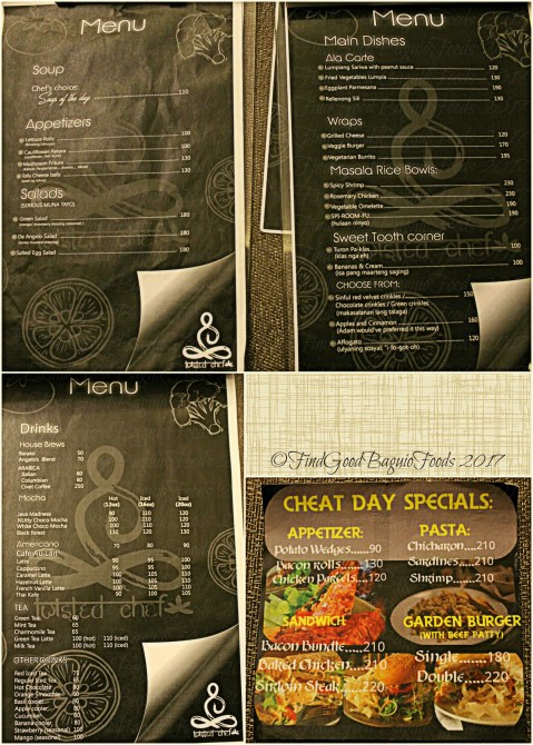 Baguio Twisted Chef by Cafe de Angelo at St. Patrick Village 2017 Baguio Twisted Chef by Cafe de Angelo at St. Patrick Village menu