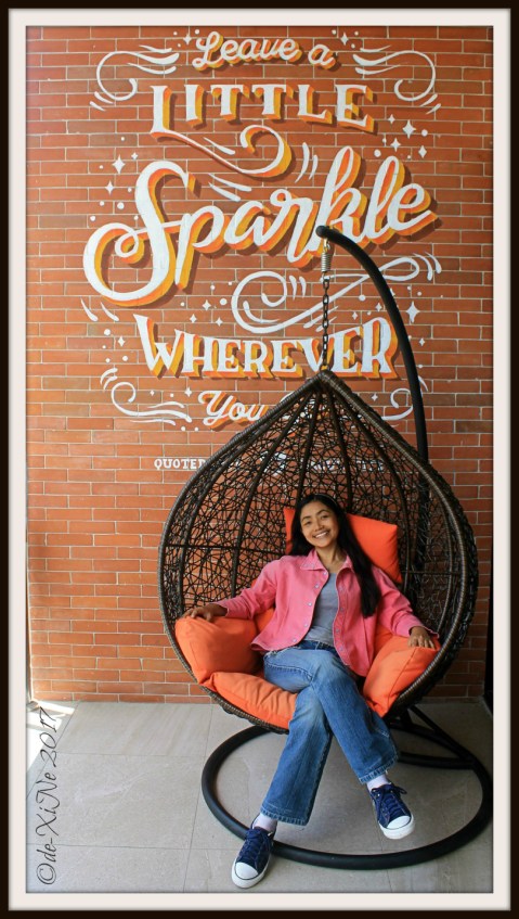 Swinging at Quoted Cafe dining area at V Hotel Apartel 2017