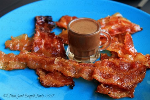 Quoted Cafe sriracha bacon with nutella dip at V Hotel Apartel 2017