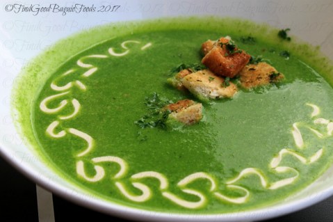 Quoted Cafe spinach soup at V Hotel Apartel 2017