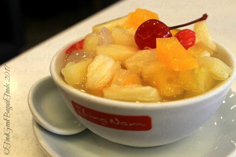 Baguio Ling Nam almond jelly with mixed fruits 2017