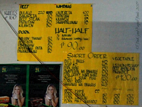 Mang Ed Bakareta Cafe and Restaurant menu 2017