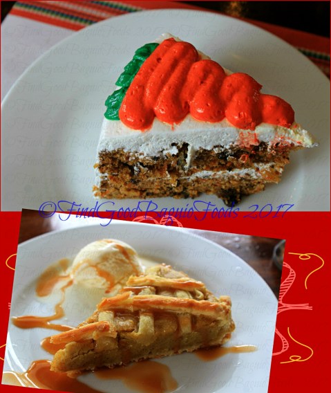 Baguio Vincent's Place Restaurant Cafe Bar carrot cake and sweet potato pie 2017