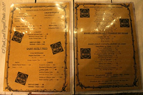 La Trinidad metro Baguio Sinner or Saint Cafe menu 2017