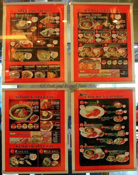 Baguio Mr. Ramyun menu 2017