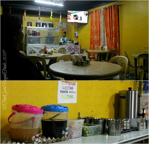  Baguio Ihsay's Pancit Batil Patong and Carinderia dining area and condiments 2017