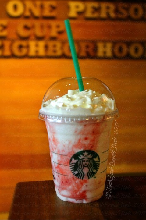 Baguio Starbucks at SM strawberry frappe 2017