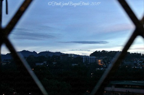 view of Sto. Tomas from Baguio Veneer Resto Cafe window 2017