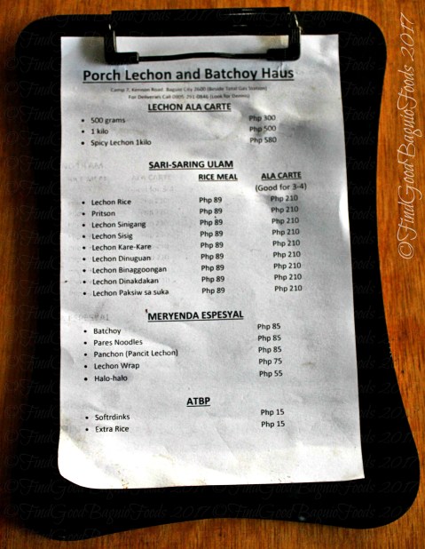 Baguio Lechon and Batchoy Haus 2017 Baguio Lechon and Batchoy Haus 2017 menu