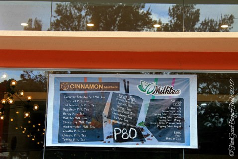 Baguio Cinnamon Bakery menu 2017