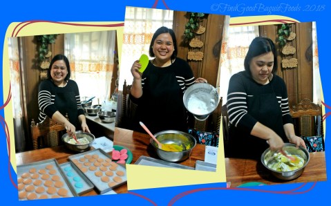 Karla mixing the macaron ingredients at Baguio Baking Workshop with Chef Didier 2018