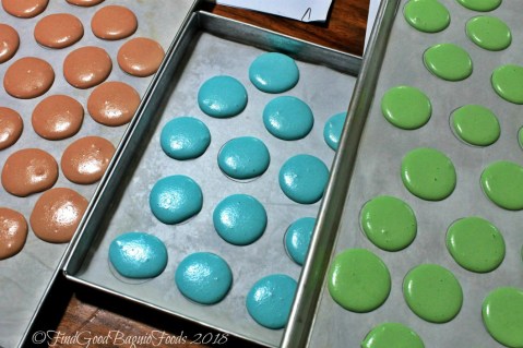 macarons ready for baking at Baguio Baking Workshop with Chef Didier 2018