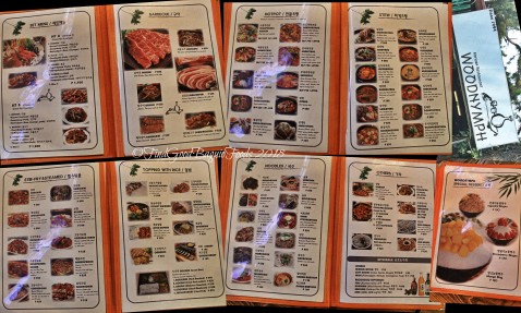 Baguio Woodnymph Korean Restaurant Military Cut Off menu 2018