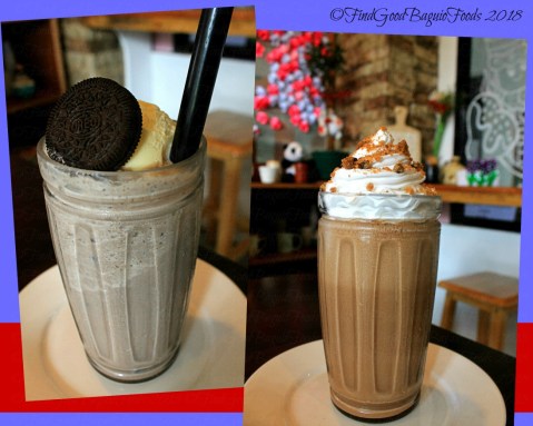 Baguio Yellie's Cafe 2018 Oreo and chocolate chips shakes