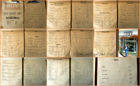 HOY House of Yogurt Lover by Calajo menu 2018