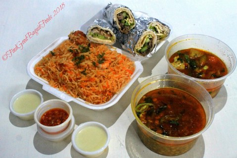 Baguio Shahi Qila Pakistani Food Delivery Service shrimp biryani, shawarmas, veggie masala, daal channa 2018