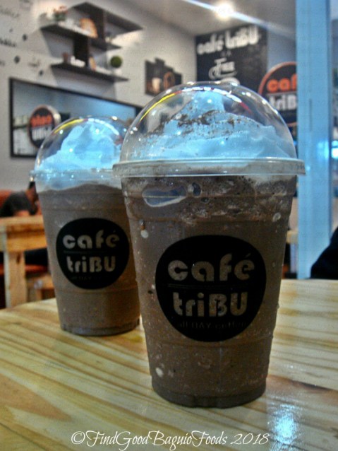 Baguio Cafe Tribu 2018 dark choco freezee and choco mint freeze