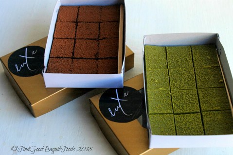 Baguio Luxe Royce inspired dark chocolate and matcha nama 2018