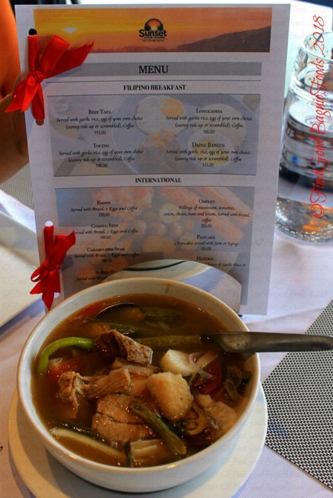 Baguio Sunset View Ridge Residences inhouse resto 2018 Baguio Sunset View Ridge Residences inhouse resto sinigang pork belly sa gabi 2018