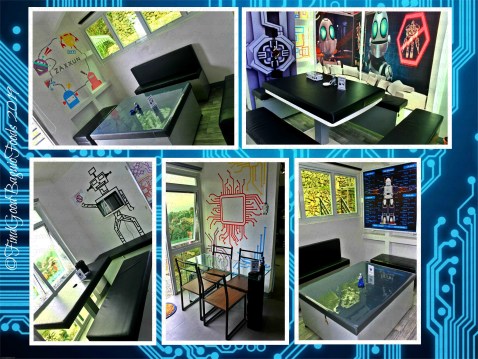 Tuba metro Baguio Zaxxun Robot Cafe dining tables 2019